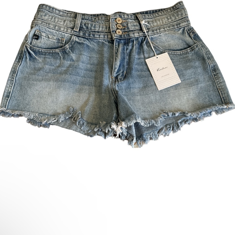 KanCan Triple Button High Waisted Shorts Sz 11/29 nwt
